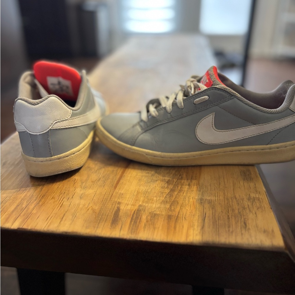 Nike Gray and White Casual Sneakers